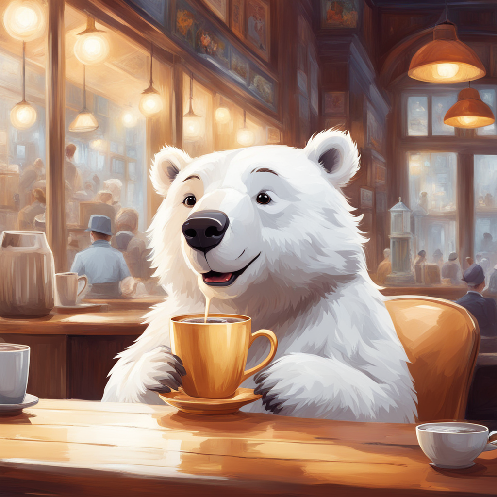 44919-4071478478-concept art breathtaking cute amazing  white  bear drink coffee in coffee shop,   , vivid, postcard  . award-winning, profession.png